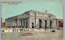 Vintage 1912 Grand Central Depot Proposed Design New York City Postcard picture