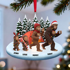 Personalized Sasquatch Family Christmas Ornament Believe Bigfoot Ornament Gift picture