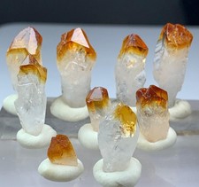 Natural Citrine Quartz Crystals – Rich Amber Tips & Translucent Base, 15g, 9 Pcs picture