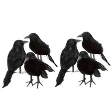 Black Lifesize Raven Movie Prop Fake Crow Halloween Fake Bird Hunting Decor picture