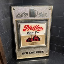 Vintage Pfeiffer Famous Beer Plastic Wall Hanging “You’re Always Welcome” Sign picture