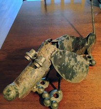 Vintage Scrap Metal Dachshund Sculpture Welded Steel Folk Art Wiener Dog 1970s picture
