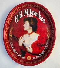 Vintage Old Milwaukee Round Metal Beer Advertising Tray Breweriana Collectible picture