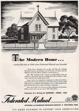 1954 Print Ad of Federated Mutual Insurance 1904 Modern Home picture