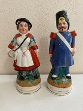 Antique French VH Porcelain Figurines Garde Imperial & Cantiniere Imperiale picture
