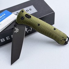 Benchmade Bailout 537GY-1 Woodland Green Aluminum Handle CPM-M4 Folding Knife picture