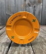 Early Vintage E.F. Mahady Co. Boston Medical Supplier Enamel Advertising Ashtray picture