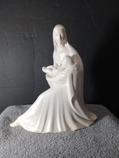 Vintage White Ceramic  Figurine Madonna and Child picture