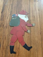 Vintage American Folk Art Metal Santa Edna Oar Young picture