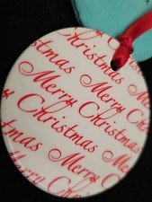 Vintage Tiffany Porcelain Christmas Ornament 