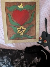 Pennsylvania Dutch/ German Folk Art. Signed On Back J Franklin Reed picture