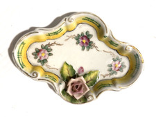 Vintage Occupied Japan Trinket Dish ring tray w/ rose picture