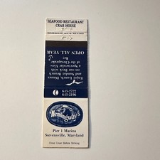 Hemingway's Pier 1 Marina Stevensville MD Vintage Matchbook Cover 5MB126-2 picture