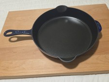 Staub Cast Iron  12-inch, Fry Pan, Dark Blue picture