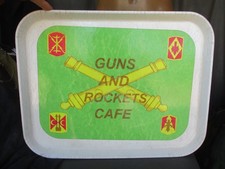 Vtg Fort Sill, GUNS AND ROCKETS CAFE, Dining Facitlity Mess Hall, DFAC Tray picture