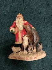 Vintage Lou Schifferl Santa @ Bear And Animals Folk Art. Midwest Of Cannon Falls picture
