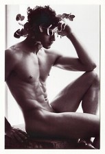 REPRINT Shirtless Handsome young man gay vtg photo picture