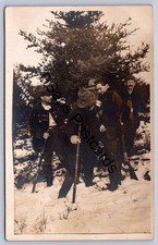 K66/ Interesting RPPC Postcard c1910 Men Hunters Hunting Rifles Outdoors 235 picture