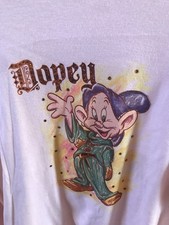 Vintage Dopey Long Sleeves Shirt Snow White Disney Fits XL Pink picture