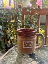 RARE VTG Richard Masterson Santa Fe Petroglyph Pottery Mug Signed picture
