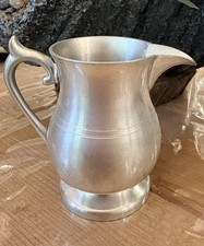 Vintage Woodbury Pewterers Food Safe Pewter Creamer Pitcher 4” Made In USA picture