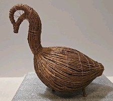 Traditional Canadian Cree Indian Tamarack Twig Goose Decoy ~6.25” X 8”  picture