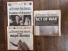 Lot 3 VTG 9-11 Twin Towers, Bush Inauguration, Baghdad 4-2003, 1-2001, 9-2001 WI picture