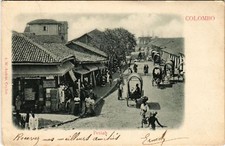 PC POSTCARD CEYLON - SRI LANKA, COLOMBO, PETTAH, VINTAGE POSTCARD (b10528) picture