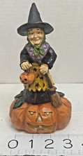 VTG Nantucket Halloween Witch Jack O Lantern Figurine 7