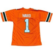Cameron Cam Ward Autographed Miami (Orange #1) Custom Jersey - JSA picture