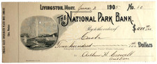 1905 Emigrant Gulch Consolidated Placer Mines Montana Mining Check Old Faithful picture