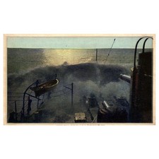 Speed Trial Scene USS Georgia 1908 - Original Postcard P3-10 picture
