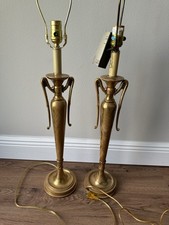 Vintage Cambridge Lamps Inc Brass Urn Table Pair Neoclassical Revival MCM picture