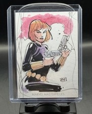 2020 Upper Deck Marvel Masterpieces Black Widow 1/1 Sketch Aprik Artist Auto picture