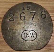 L.N.W  British Railway 2676 Check /Token Brass   picture