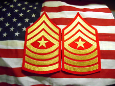 USMC UNITED STATES MARINE CORPS SERGEANT MAJOR DRESS CHEVRONS PAIR picture