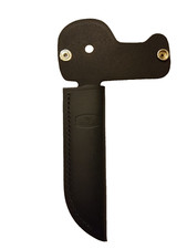 BUCK KNIFE MODEL # 119 SPECIAL -  LEATHER BELT SHEATH -- BLACK WITH BUCK LOGO picture