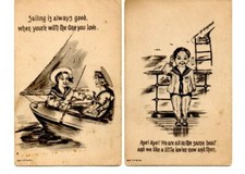  T P Company Sailor Boy Series Postcards for Hand Coloring c.1912 VP8 picture