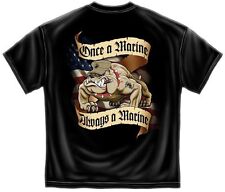 NEW Erazor Bits Bulldog Once A Marine Always A Marine Corps. Black Shirt Small picture