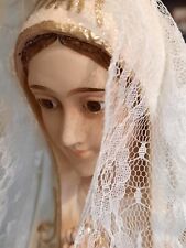 Beautiful Our Lady Of Fatima Virgin Mary Religious Statue Glass Eyes 26