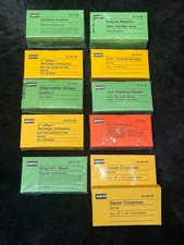 Vintage NORTH First Aid Kit Refills NOS Bandages Eyewash Burn Gauze Rescue 11pcs picture