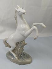 White Standing Stallion Horse Figure 8.5 Inch Spain Porcelain picture