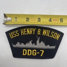 Vintage U.S. Navy USS HENRY B. WILSON DDG-7 Naval Ship Patch Cap Shoulder 5” picture