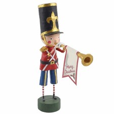 Lori Mitchell Announcing Christmas Nutcracker Soldier Figure Folk Art Figurine picture