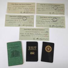 Vintage First Bank & Trust Mechanicsburg PA 5 Checks 3 Booklets Ephemera Lot picture