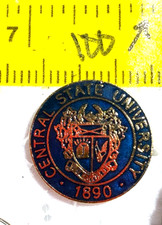 CENTRAL STATE UNIVERSITY 1890 Gold-Trim Blue Enamel Lapel Tack Pin FL picture