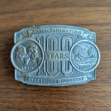 Telephone Industry 100 Years Commemorative 1876-1976 Belt Buckle picture