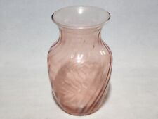 ILLUSIONS Pink Swirl 8 Inch Flared Glass Vase Jar Jug Pitcher -  picture