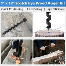 1″x11″ Bushcraft & Carpentry & Camping Tool Scotch Eye Wood Auger Drill Bit// picture