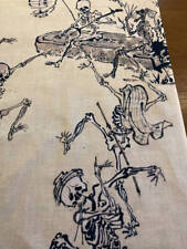 Dancing Skull Kawanabe Kyosai Tenugui Towel 95 x 35cm Cotton 100% Gift picture